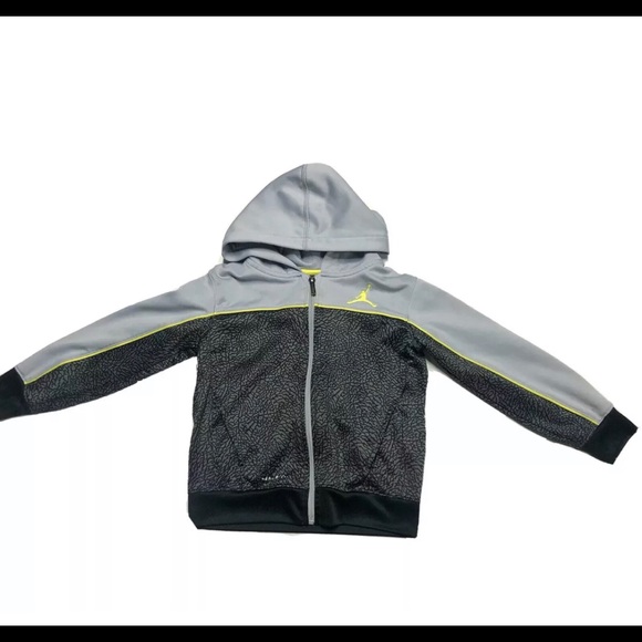 Nike Air Jordan Elephant Print Volt/Grey Hoodie - Picture 3 of 8